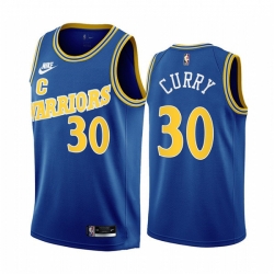 Men's Golden State Warriors #30 Stephen Curry 2022 23 Classic Edition Royal Stitched Basketball Jersey