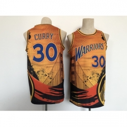 Men's Golden State Warriors #30 Stephen Curry San Francisco Basketbal Jersey