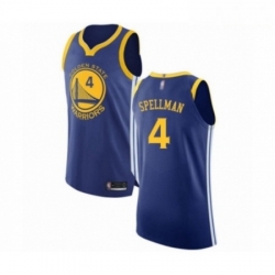 Mens Golden State Warriors 4 Omari Spellman Authentic Royal Blue Basketball Jersey Icon Edition 