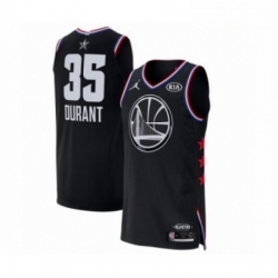 Mens Jordan Golden State Warriors 35 Kevin Durant Authentic Black 2019 All Star Game Basketball Jersey