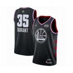 Mens Jordan Golden State Warriors 35 Kevin Durant Swingman Black 2019 All Star Game Basketball Jersey