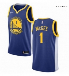 Mens Nike Golden State Warriors 1 JaVale McGee Swingman Royal Blue Road NBA Jersey Icon Edition