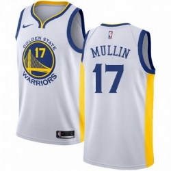Mens Nike Golden State Warriors 17 Chris Mullin Authentic White Home NBA Jersey Association Edition