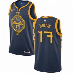Mens Nike Golden State Warriors 17 Chris Mullin Swingman Navy Blue NBA Jersey City Edition
