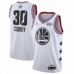 Mens Nike Golden State Warriors 30 Stephen Curry White Basketball Jordan Swingman 2019 All Star Game Jersey