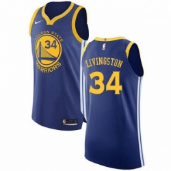 Mens Nike Golden State Warriors 34 Shaun Livingston Authentic Royal Blue Road NBA Jersey Icon Edition 