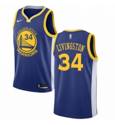 Mens Nike Golden State Warriors 34 Shaun Livingston Swingman Royal Blue Road NBA Jersey Icon Edition 