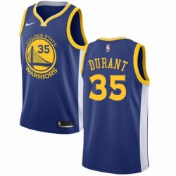Mens Nike Golden State Warriors 35 Kevin Durant Swingman Royal Blue Road NBA Jersey Icon Edition