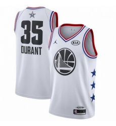 Mens Nike Golden State Warriors 35 Kevin Durant White Basketball Jordan Swingman 2019 All Star Game Jersey