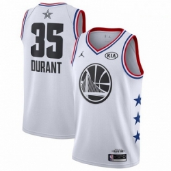 Mens Nike Golden State Warriors 35 Kevin Durant White Basketball Jordan Swingman 2019 All Star Game Jersey