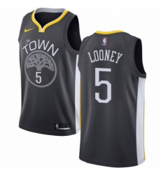 Mens Nike Golden State Warriors 5 Kevon Looney Swingman Black Alternate NBA Jersey Statement Edition