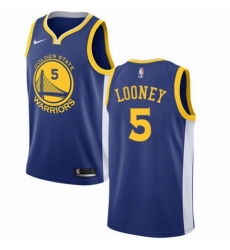 Mens Nike Golden State Warriors 5 Kevon Looney Swingman Royal Blue Road NBA Jersey Icon Edition