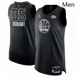 Mens Nike Jordan Golden State Warriors 35 Kevin Durant Authentic Black 2018 All Star Game NBA Jersey