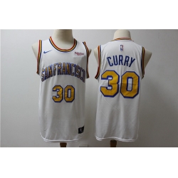 Warriors 30 Stephen Curry White Nike Swingman Jersey