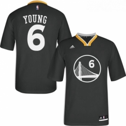 Womens Adidas Golden State Warriors 6 Nick Young Authentic Black Alternate NBA Jersey 