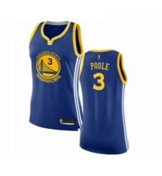 Womens Golden State Warriors 3 Jordan Poole Swingman Royal Blue Basketball Jersey Icon Edition 