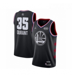 Womens Jordan Golden State Warriors 35 Kevin Durant Swingman Black 2019 All Star Game Basketball Jersey