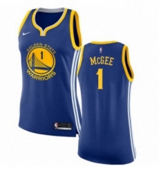 Womens Nike Golden State Warriors 1 JaVale McGee Authentic Royal Blue Road NBA Jersey Icon Edition