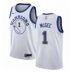 Womens Nike Golden State Warriors 1 JaVale McGee Authentic White Hardwood Classics NBA Jersey