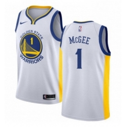 Womens Nike Golden State Warriors 1 JaVale McGee Authentic White Home NBA Jersey Association Edition