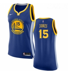 Womens Nike Golden State Warriors 15 Damian Jones Authentic Royal Blue Road NBA Jersey Icon Edition