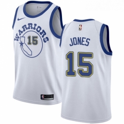 Womens Nike Golden State Warriors 15 Damian Jones Authentic White Hardwood Classics NBA Jersey
