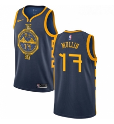 Womens Nike Golden State Warriors 17 Chris Mullin Swingman Navy Blue NBA Jersey City Edition