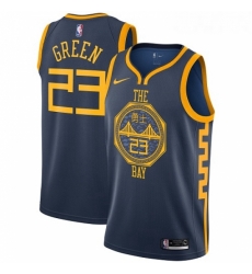 Womens Nike Golden State Warriors 23 Draymond Green Swingman Navy Blue NBA Jersey City Edition