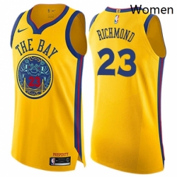 Womens Nike Golden State Warriors 23 Mitch Richmond Swingman Gold NBA Jersey City Edition