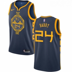 Womens Nike Golden State Warriors 24 Rick Barry Swingman Navy Blue NBA Jersey City Edition