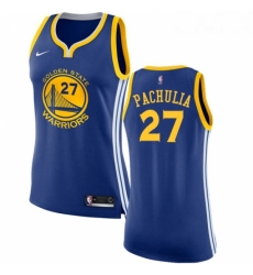 Womens Nike Golden State Warriors 27 Zaza Pachulia Swingman Royal Blue Road NBA Jersey Icon Edition