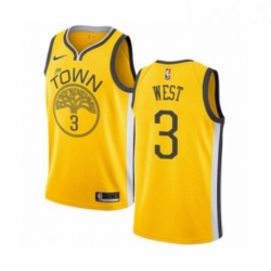 Womens Nike Golden State Warriors 3 David West Yellow Swingman Jersey Earned Edition