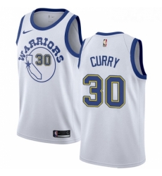 Womens Nike Golden State Warriors 30 Stephen Curry Swingman White Hardwood Classics NBA Jersey