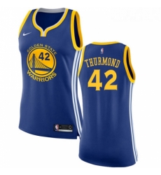 Womens Nike Golden State Warriors 42 Nate Thurmond Swingman Royal Blue Road NBA Jersey Icon Edition 