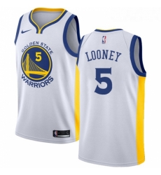 Womens Nike Golden State Warriors 5 Kevon Looney Swingman White Home NBA Jersey Association Edition