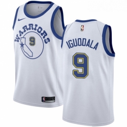 Womens Nike Golden State Warriors 9 Andre Iguodala Authentic White Hardwood Classics NBA Jersey