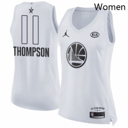 Womens Nike Jordan Golden State Warriors 11 Klay Thompson Swingman White 2018 All Star Game NBA Jersey