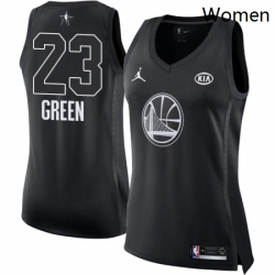 Womens Nike Jordan Golden State Warriors 23 Draymond Green Swingman Black 2018 All Star Game NBA Jersey