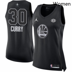 Womens Nike Jordan Golden State Warriors 30 Stephen Curry Swingman Black 2018 All Star Game NBA Jersey