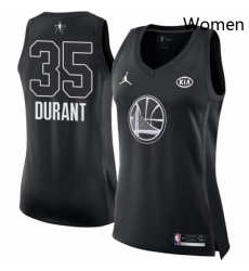 Womens Nike Jordan Golden State Warriors 35 Kevin Durant Swingman Black 2018 All Star Game NBA Jersey