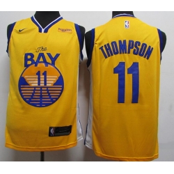 Toddler Nike NBA Golden State Warriors #11 Klay Thompson Yellow Jersey