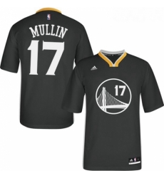 Youth Adidas Golden State Warriors 17 Chris Mullin Authentic Black Alternate NBA Jersey