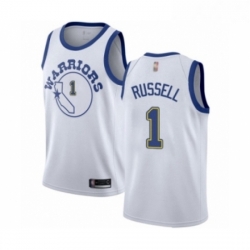 Youth Golden State Warriors 1 DAngelo Russell Authentic White Hardwood Classics Basketball Jersey 