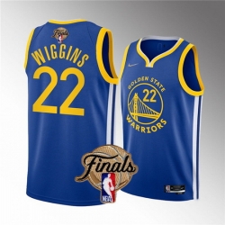 Youth Golden State Warriors 22 Andrew Wiggins 2022 Blue NBA Finals Stitched Jersey