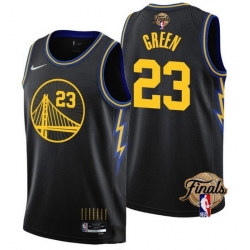 Youth Golden State Warriors 23 Draymond Green 2022 Black NBA Finals Stitched Jersey