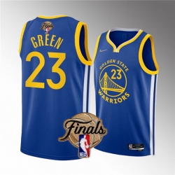 Youth Golden State Warriors 23 Draymond Green 2022 Blue NBA Finals Stitched Jersey