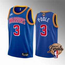 Youth Golden State Warriors 3 Jordan Poole 2022 Royal NBA Finals Stitched Jersey
