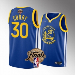 Youth Golden State Warriors 30 Stephen Curry 2022 Blue NBA Finals Stitched Jersey