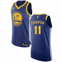 Youth Nike Golden State Warriors 11 Klay Thompson Authentic Royal Blue Road NBA Jersey Icon Edition