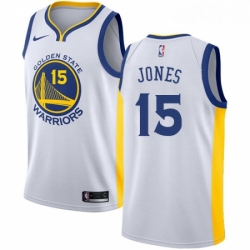 Youth Nike Golden State Warriors 15 Damian Jones Authentic White Home NBA Jersey Association Edition